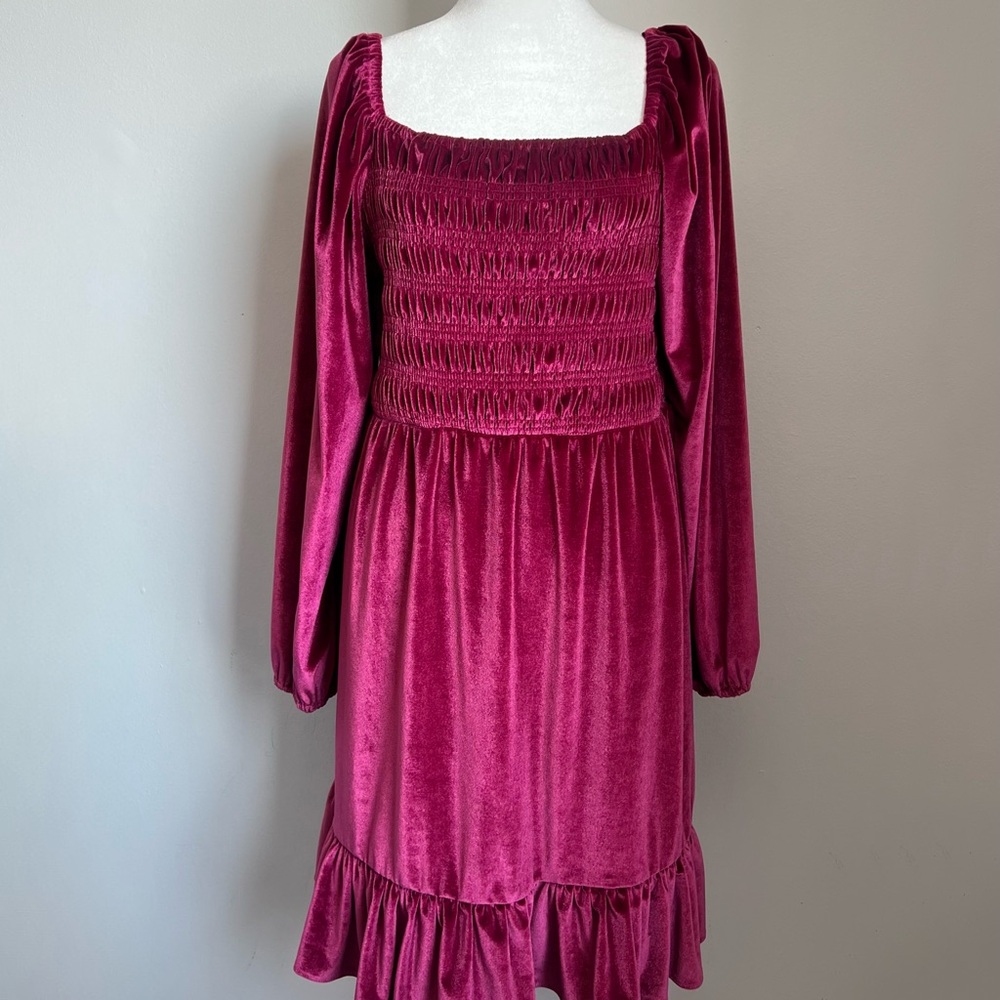 LC Lauren Conrad Velvet Pink Dress – Size Large